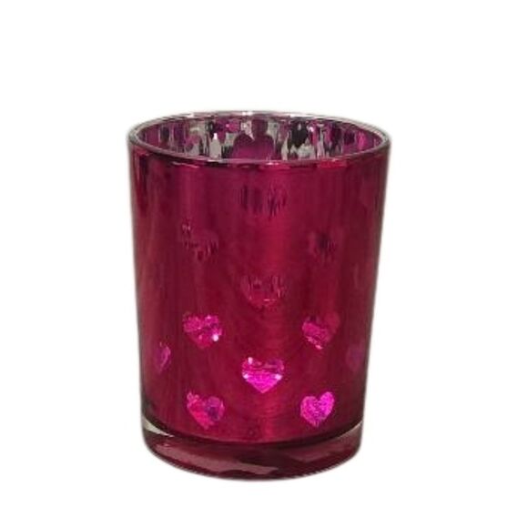 Homesake Transparent Heart Design Decorative Glass Candle Holder/Storage - Picture 4 of 5